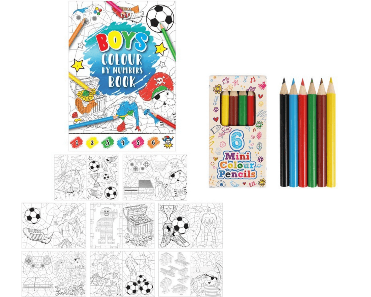 A6 Boys Puzzle Book & Wax Crayon