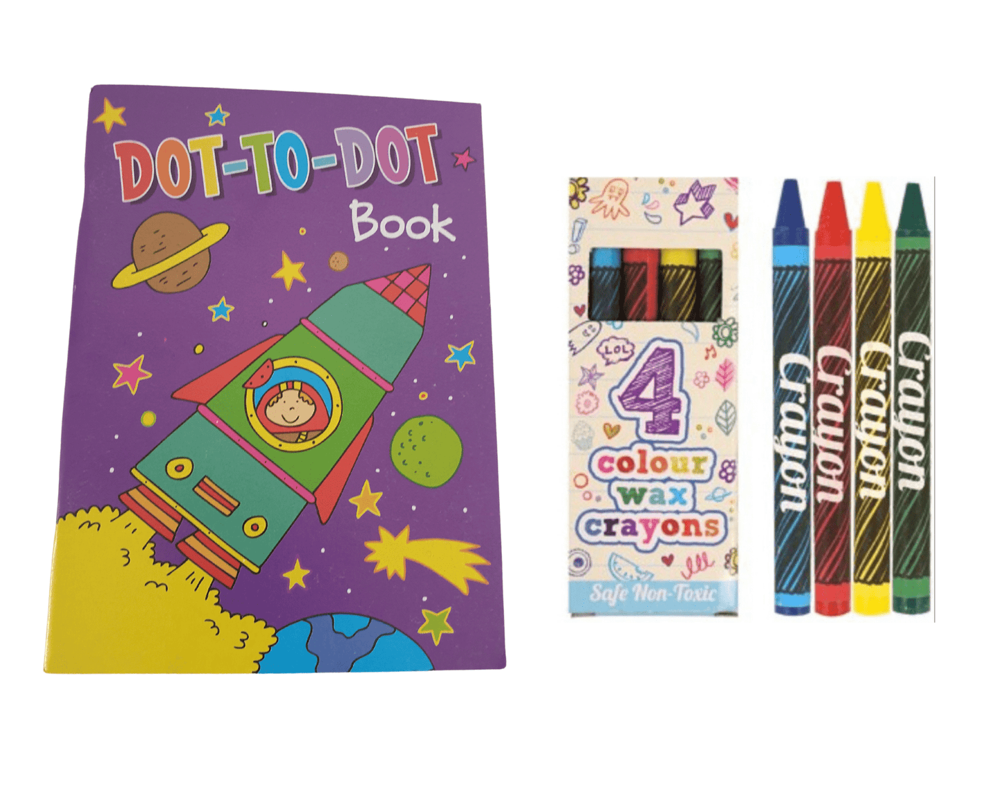 A6 Dot to Dot Book & Wax Crayon