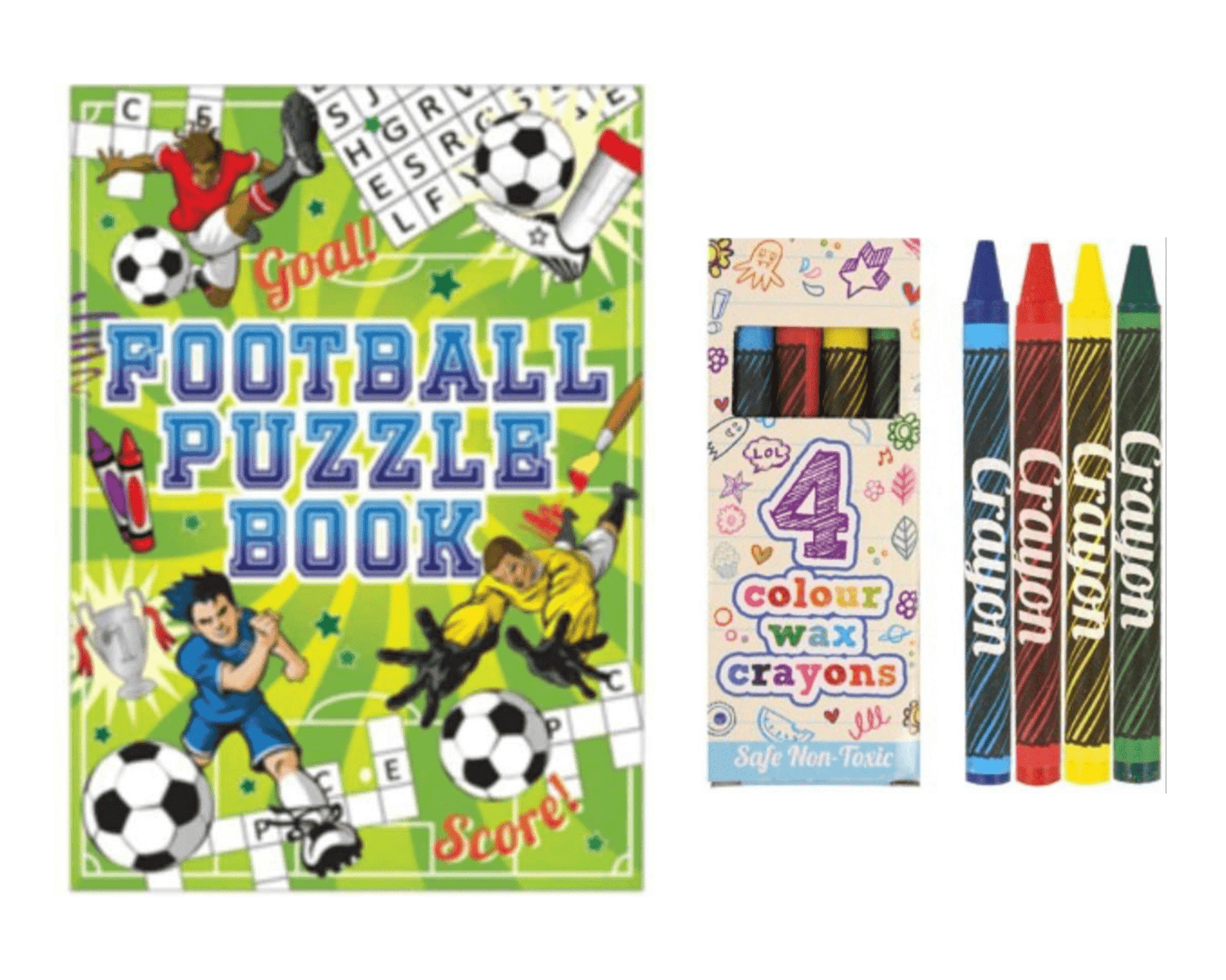 A6 Football Puzzle Book & Wax Crayon