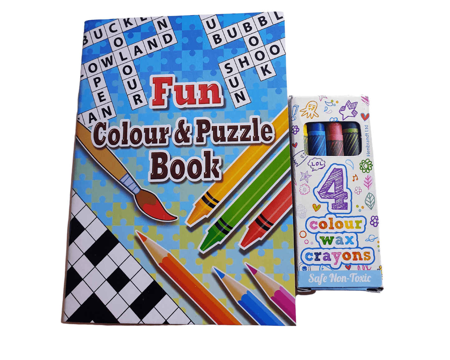 A6 Fun Puzzle Book & Wax Crayon
