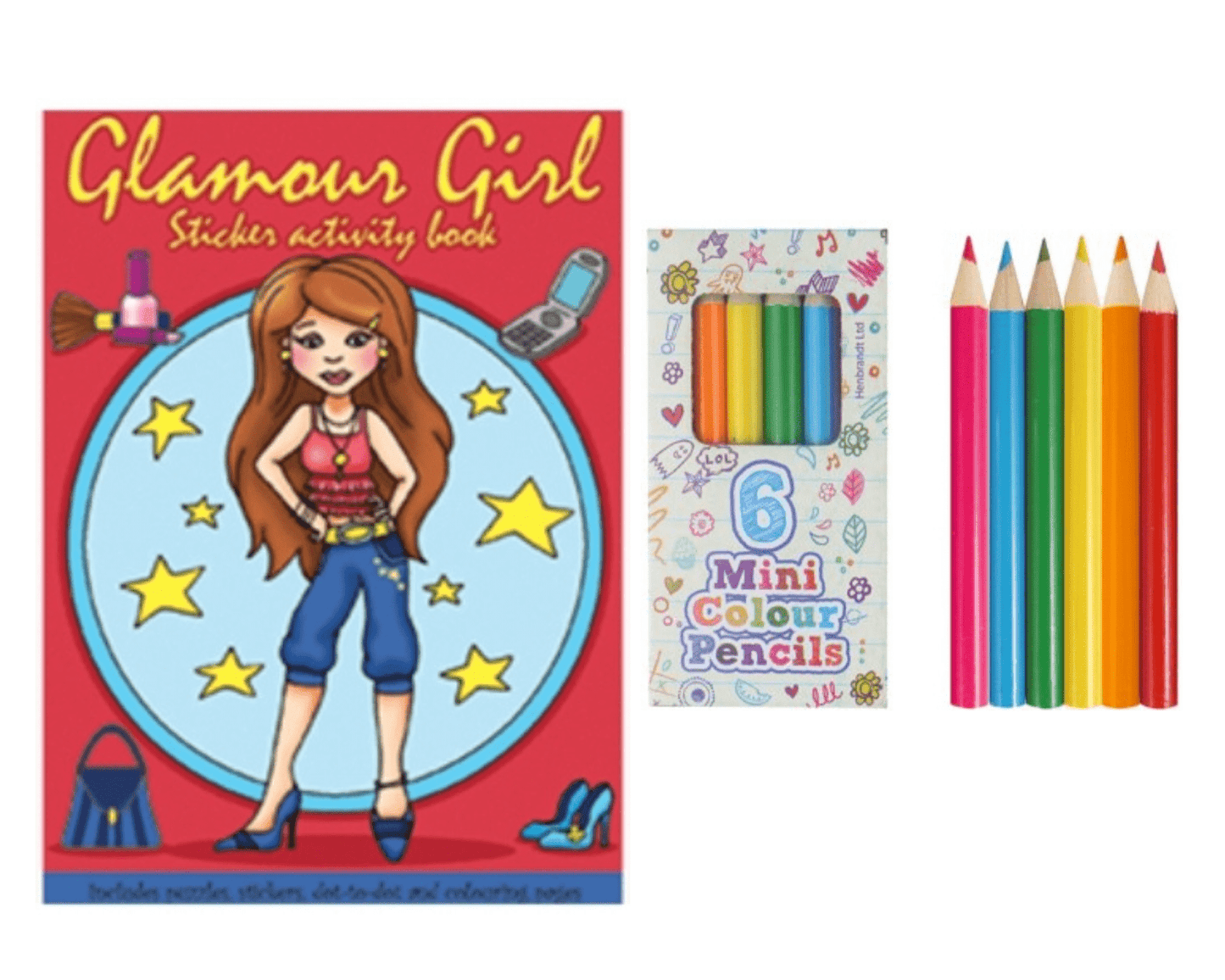 A6 Glamour Girl Puzzle Book & Wax Crayon