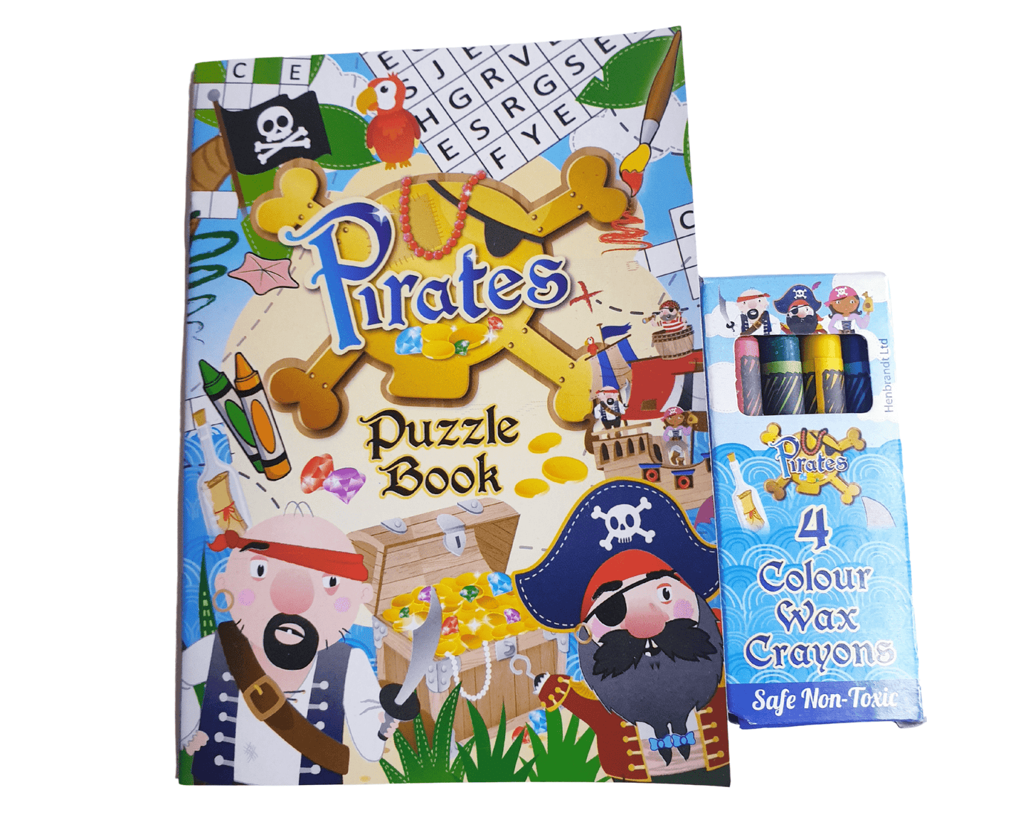 A6 Pirate Puzzle Book & Wax Crayon