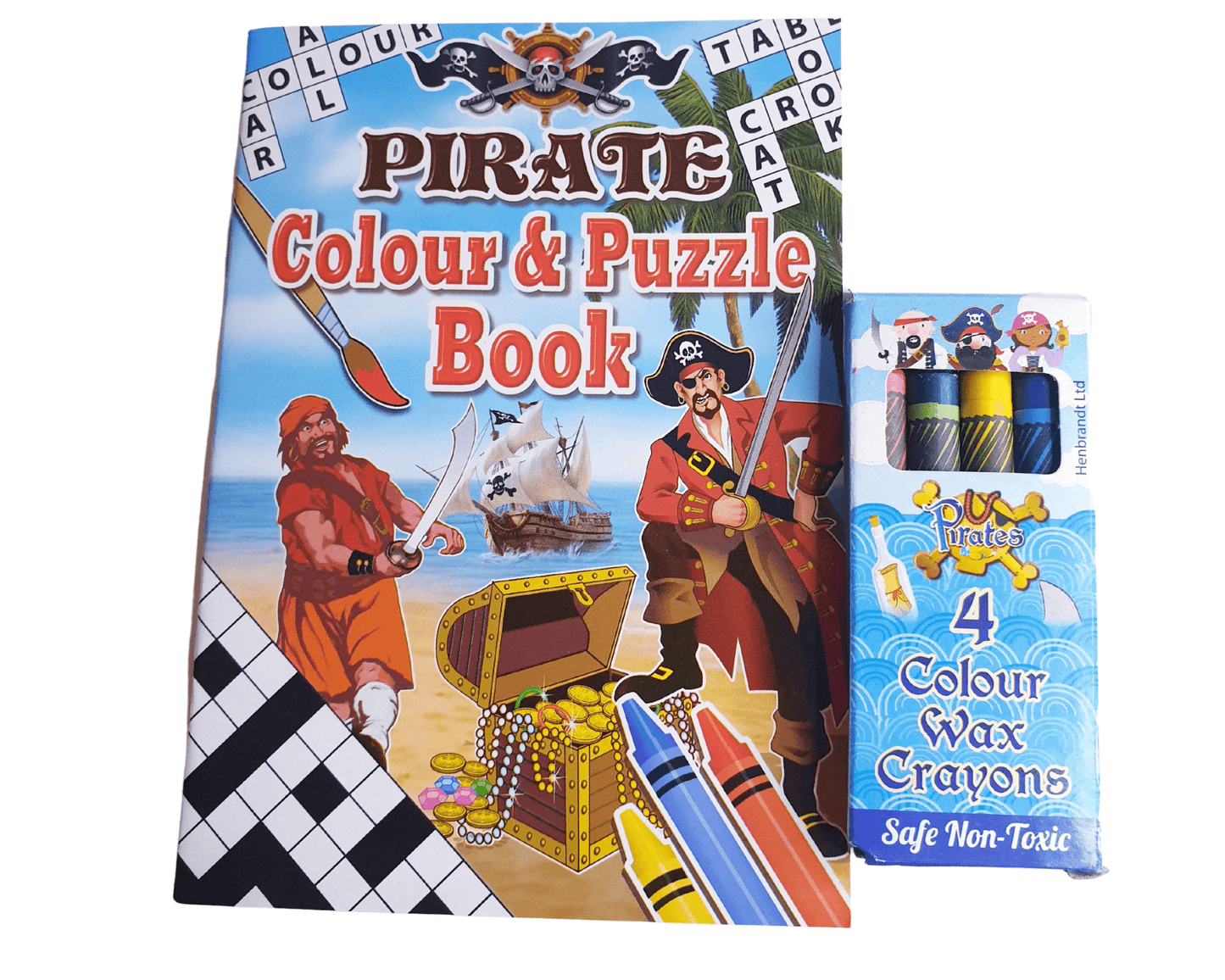 A6 Pirate Puzzle Book & Wax Crayon