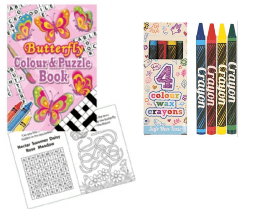 A6 Butterfly Puzzle Book & Wax Crayon
