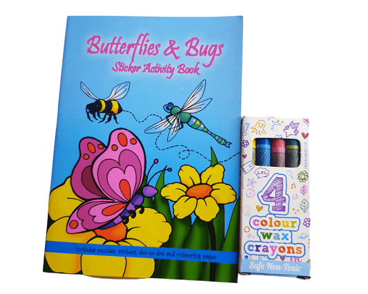 A6 Butterfly Sticker Book & Wax Crayon