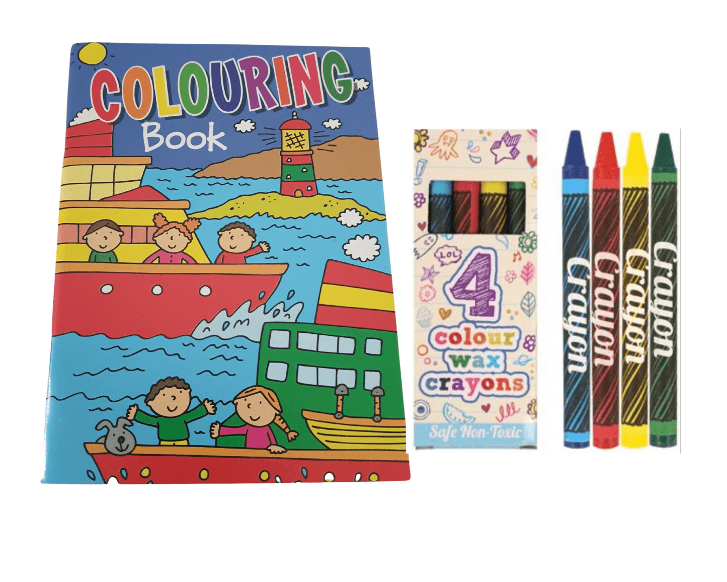 A6 Colouring Book & Wax Crayon