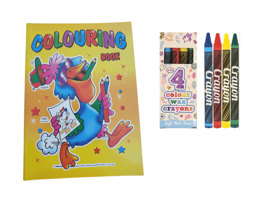 A6 Colouring Book & Wax Crayon