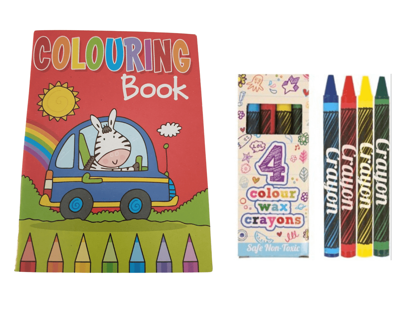 A6 Colouring Book & Wax Crayon
