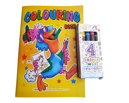 A6 Colouring Book & Wax Crayon