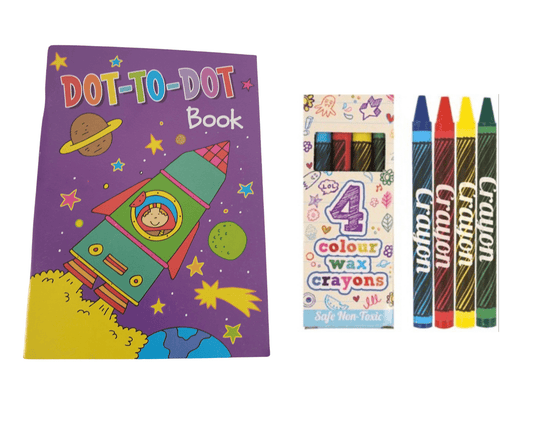 A6 Dot to Dot Book & Wax Crayon