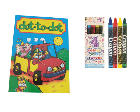 A6 Dot to Dot Book & Wax Crayon