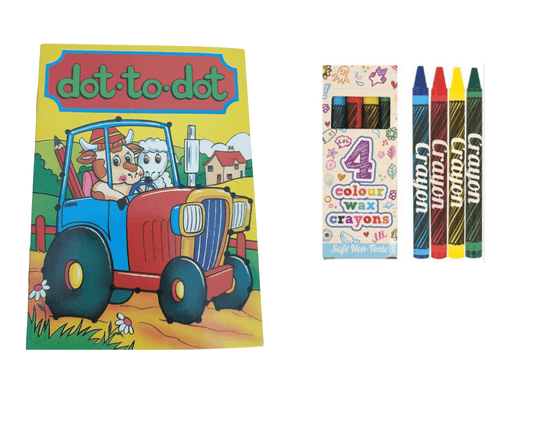A6 Dot to Dot Book & Wax Crayon