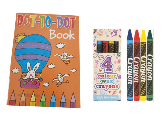A6 Dot to Dot Book & Wax Crayon