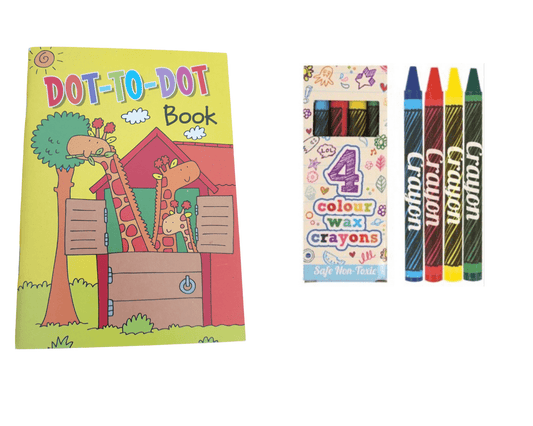 A6 Dot to Dot Book & Wax Crayon