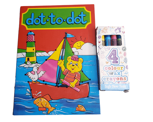 A6 Dot to Dot Book & Wax Crayon