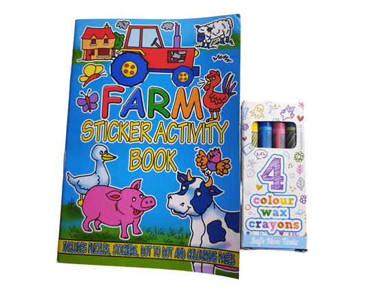 A6 Farm Sticker Book & Wax Crayon