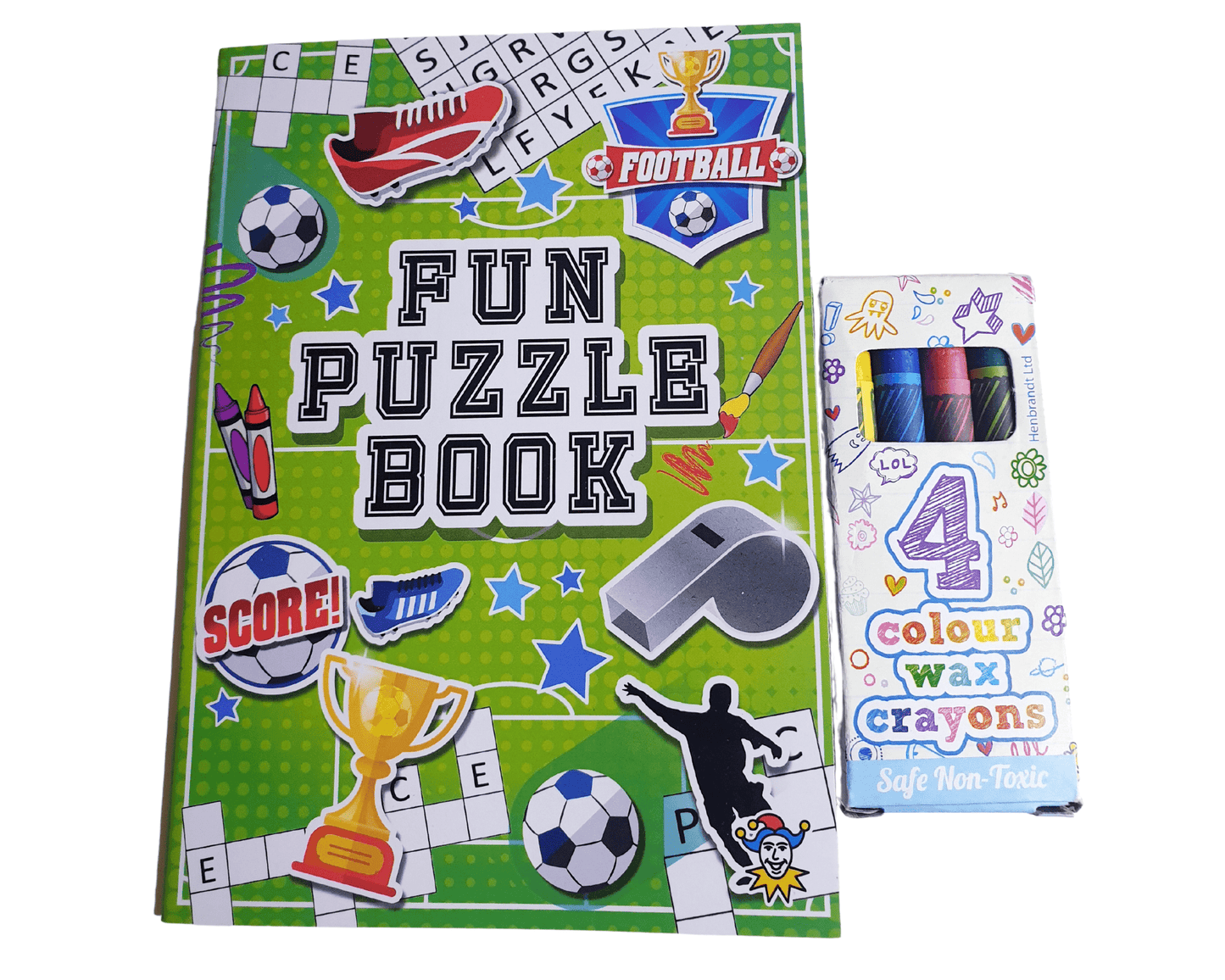 A6 Fun Puzzle  Football Book & Wax Crayon
