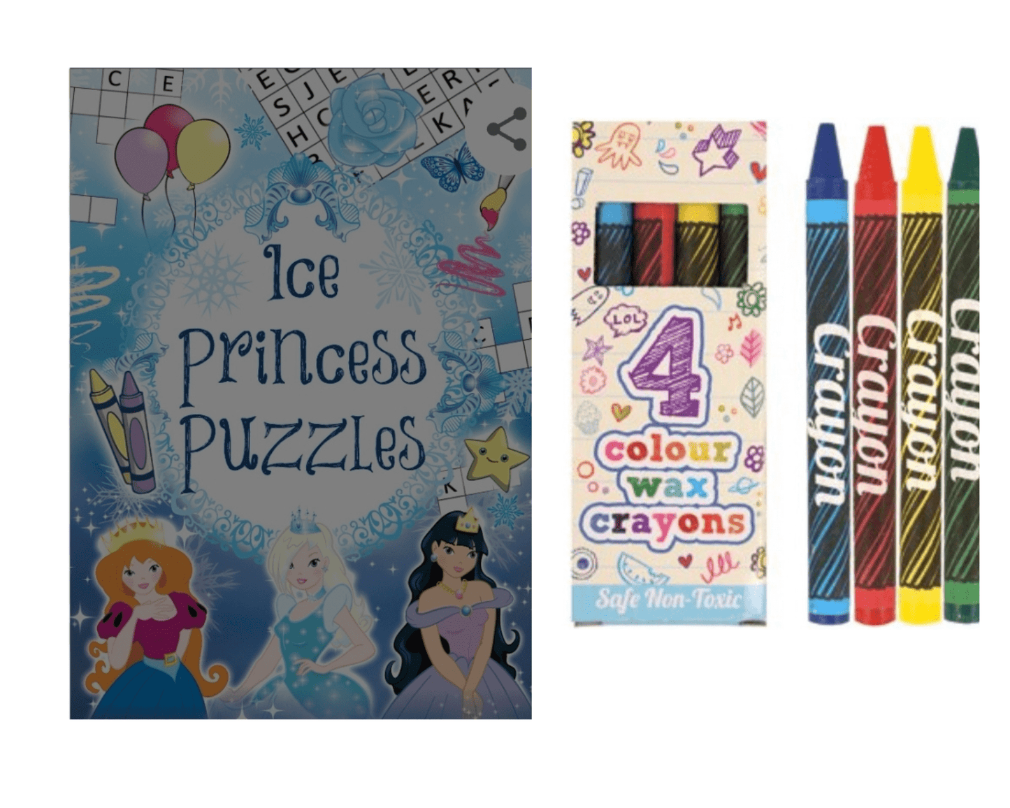 A6 Mermaid Puzzle Book & Wax Crayon