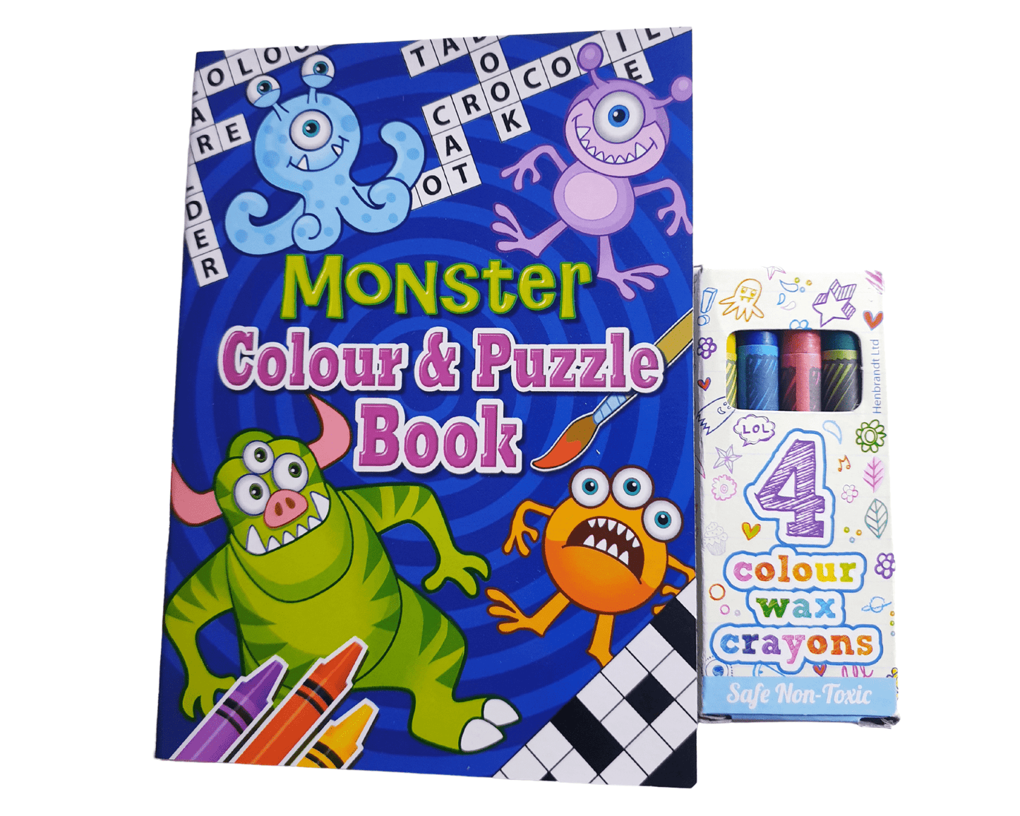 A6 Monster Puzzle Book & Wax Crayon