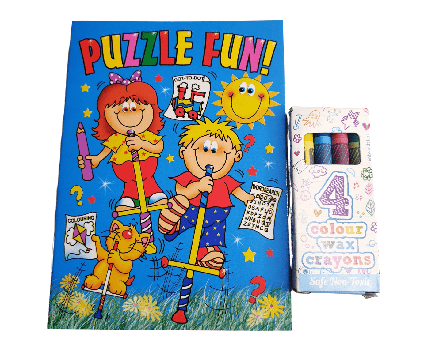 A6 Puzzle Fun Book & Wax Crayon