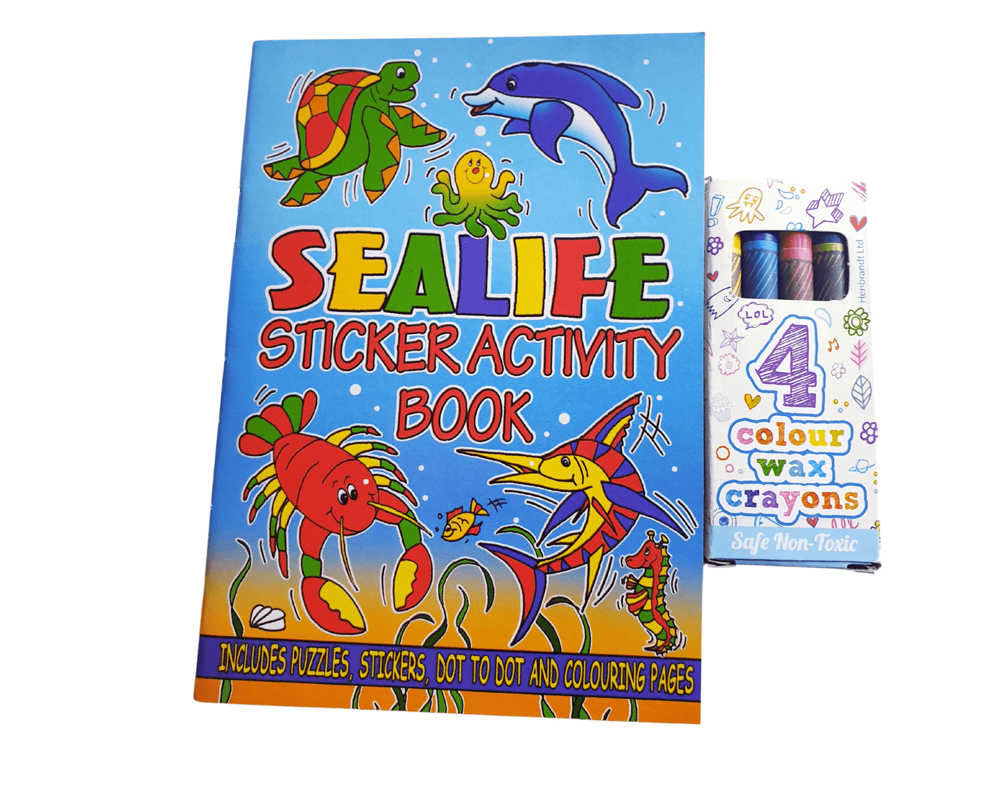 A6 Sealife Puzzle Book & Wax Crayon