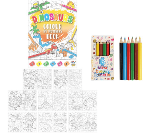 Dino Puzzle Book & Wax Crayon