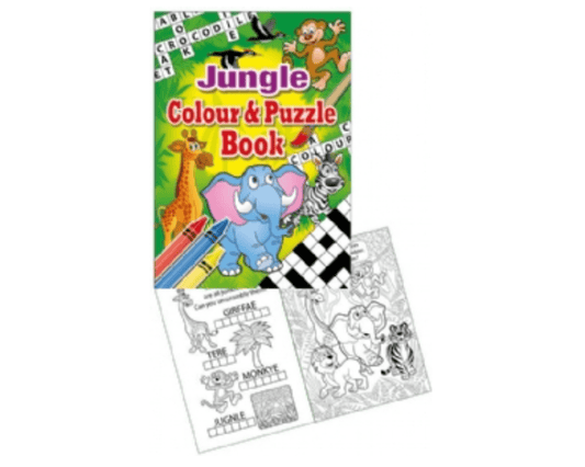 Jungle Colour & Puzzle Book