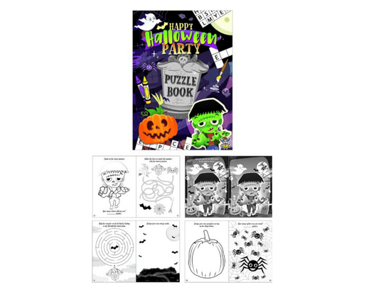 Mini Halloween Puzzle Book