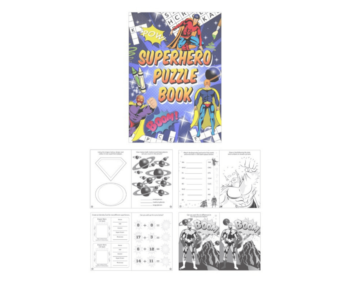 Mini Superhero Puzzle Book