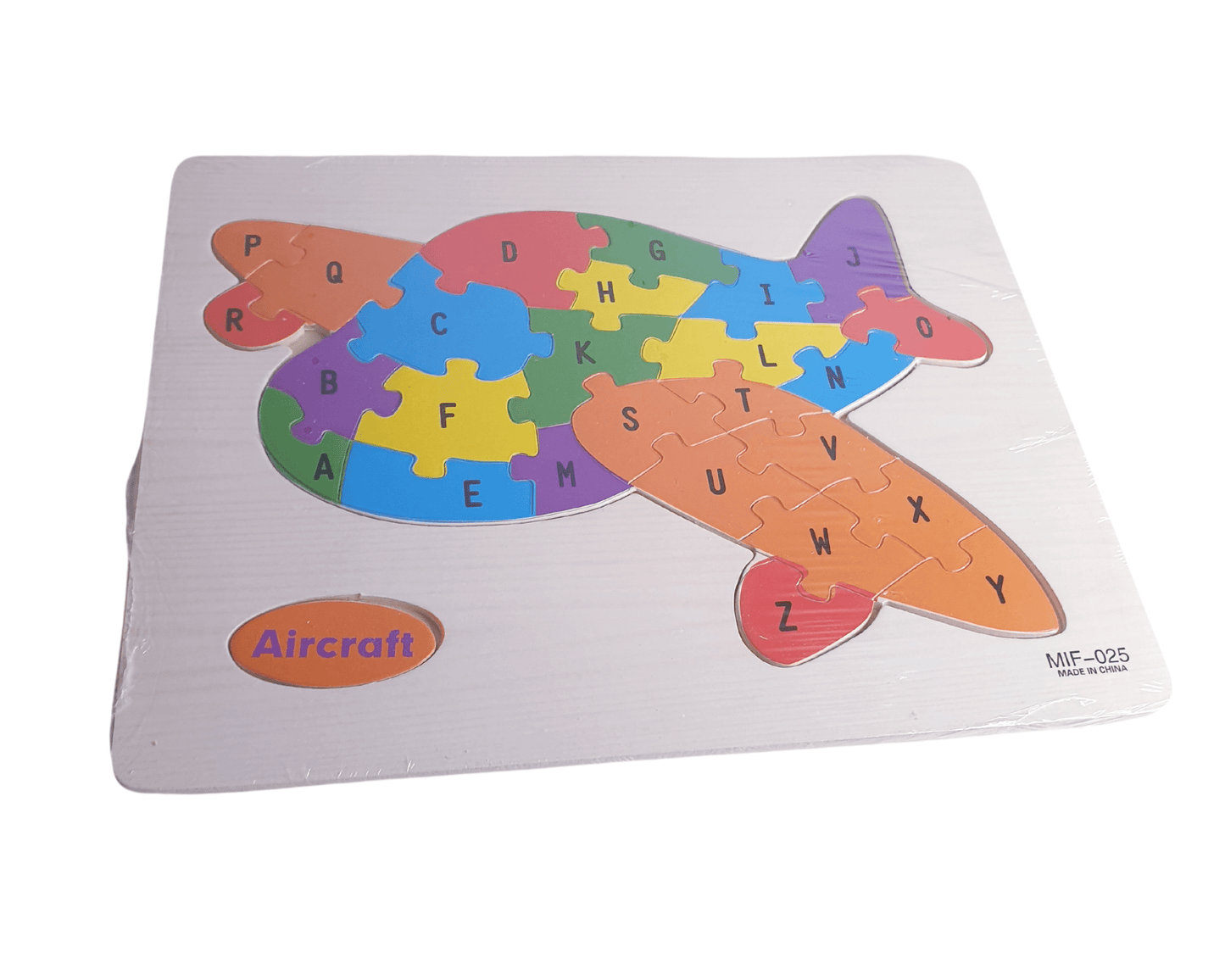 Wooden Aircraft Alphaet Puzzle