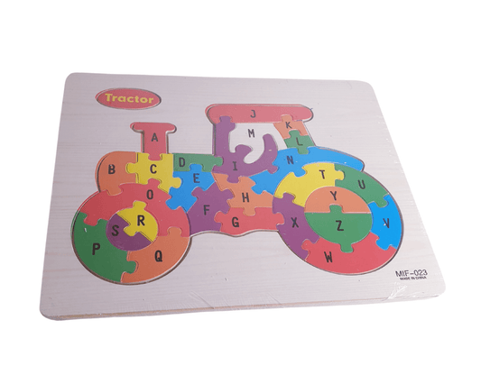 Wooden Tractor Alphabet Puzzle